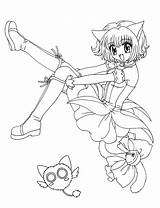 Anime Coloring Mew Disegni Ausdrucken Ragazza Malvorlagen Kostenlos Loudlyeccentric Cartoni sketch template