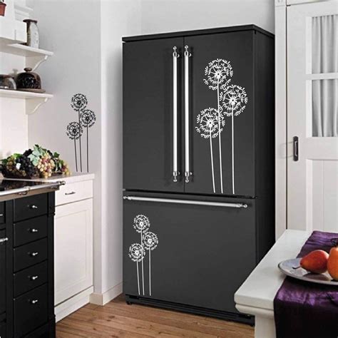 dandelion fridge decals fridge door vinyl sticker covering etsy