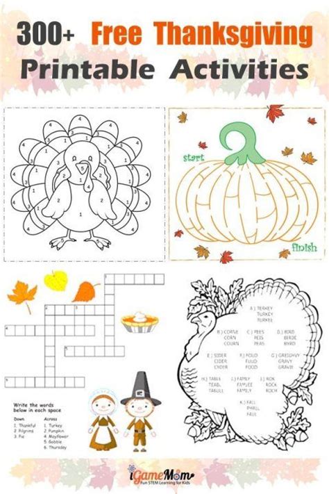 pages  thanksgiving printables  learning thanksgiving