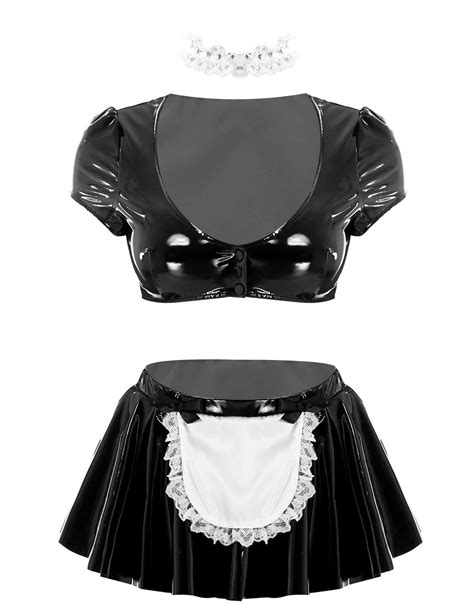 latex maid outfit sexy french maid costume sexy cosplay etsy uk