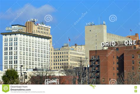 downtown youngstown ohio editorial image image  midwestern