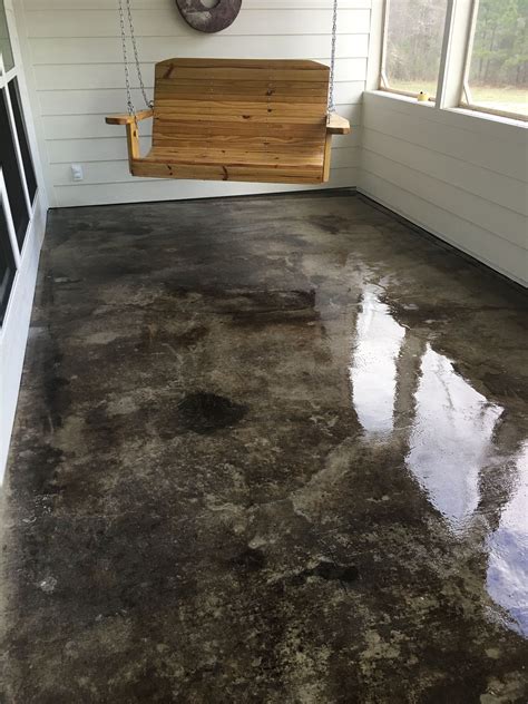 staining concrete basement floor diy flooring tips