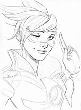 Tracer Overwatch Drawings Deviantart Sketches Sketch Choose Board Games sketch template