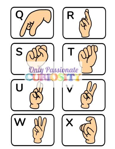 american sign language flash cards  matching game  passionate