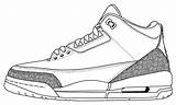 Air Jordans Sneakers sketch template