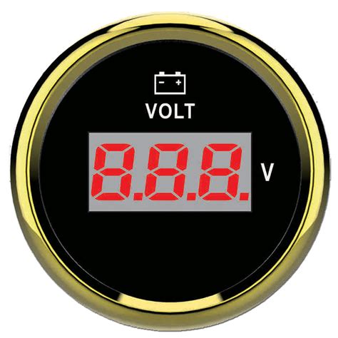ecms digital voltmeter   black gold  mm  volt meter