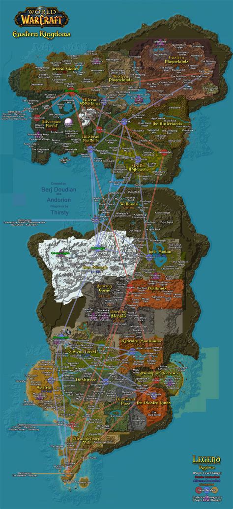 Wow Flight Paths Eastern Kingdoms And Kalimdor Maps