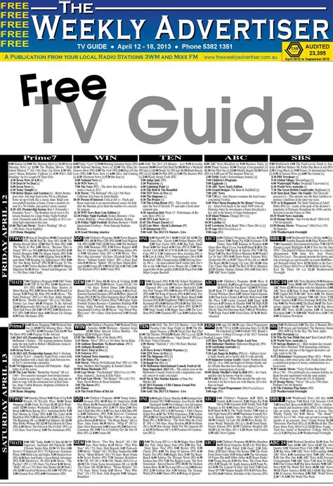 tv guide april      weekly advertiser issuu