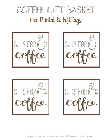 coffee gift tag printable printjpg   images