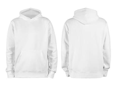 mannen witte blanco hoodie sjabloon van twee zijden natuurlijke vorm op onzichtbare mannequin