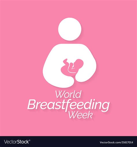 World Breastfeeding Week Royalty Free Vector Image