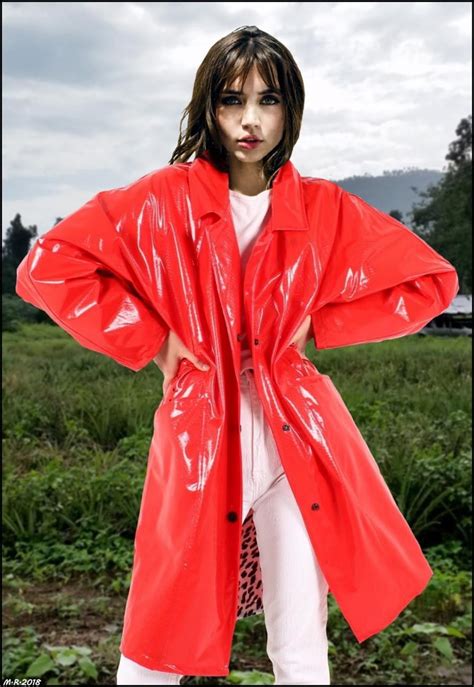 vinyl regenjacke rot red raincoat vinyl raincoat raincoats for women
