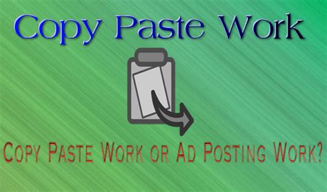 copy paste work start jobs  passionate earning  home