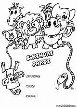 Birthday Coloring Invitation Pages Party Card Animals Cards Color Happy Animal Printable Kids Coloriage Anniversaire Print Sheets Popular Cakechooser Coloringhome sketch template