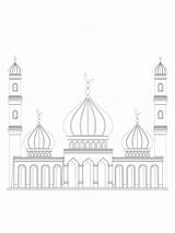 Mosque sketch template