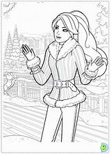 Barbie Christmas Coloring Pages Perfect Colouring Dinokids Print Sheets Carol Template Close sketch template