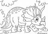 Triceratops sketch template