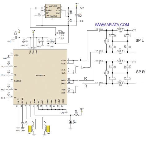 audio bluetooth stereo circuit electronic circuit diagram  layout