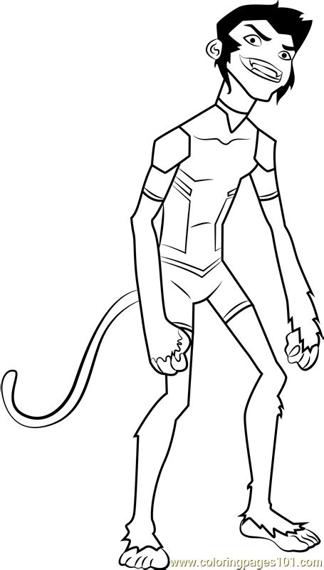 beast boy coloring page  kids  young justice printable