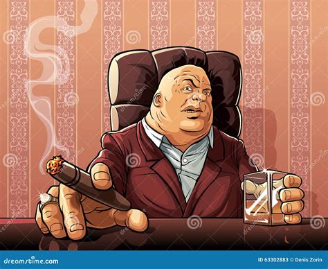 mafia boss stock vector illustration  chair thug