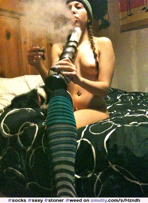 Sexy Stoner Weed Bong 420 Tits Socks