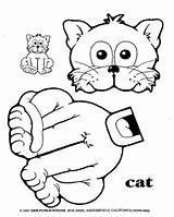 Bag Paper Puppets Puppet Cat Coloring Template Crafts Preschool Sock Opp Pages Choose Board Rachelle Belair Gendron Via sketch template