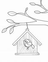 Coloring Birdhouse Pages Bird House Printable Museprintables Color Getcolorings Print Patterns Embroidery Getdrawings Choose Board Popular sketch template