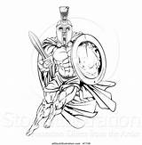 Spartan Warrior Sword Pages Coloring Shield Running Vector Trojan Illustration Helmet Mascot Drawing Soldier Strong Cape Atstockillustration High Getdrawings Getcolorings sketch template