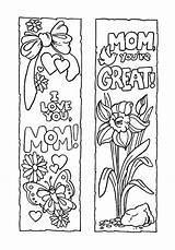 Bookmark Mothers Coloring Mother Pages Color Bookmarks Printable Cards Children Kids Choose Sheets Primary Craft Print Happy Clip Templates Ministry sketch template