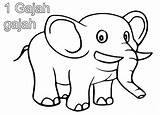 Mewarnai Hewan Putih Gajah Pemandangan Binatang Tk Gambarhewan Lucu sketch template