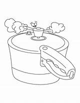 Cooker Pressure Coloring Pages Kids sketch template
