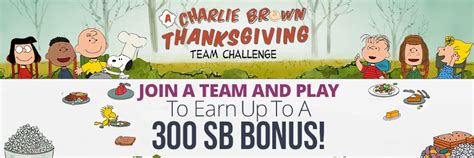 charlie brown thanksgiving team challenge  daily swag