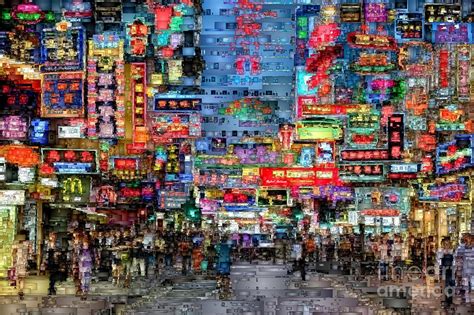 Hong Kong City Nightlife Digital Art By Rafael Salazar