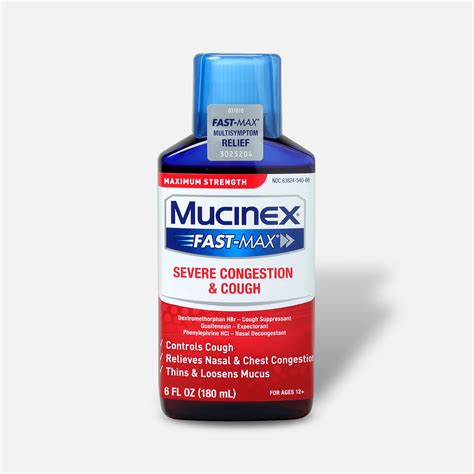 mucinex fast max adult liquid severe congestion  cough  oz
