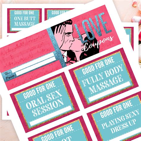 Valentine S Love Sex Coupons For Couples Men Him Etsy
