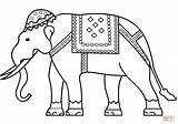 Elefante Elefant Indischer Indio Dibujo Ausmalbild Ausdrucken Malvorlage Indiani Elefanten Indien Indiano sketch template