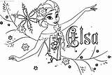 Elsa Coloring Name Wecoloringpage Pages sketch template