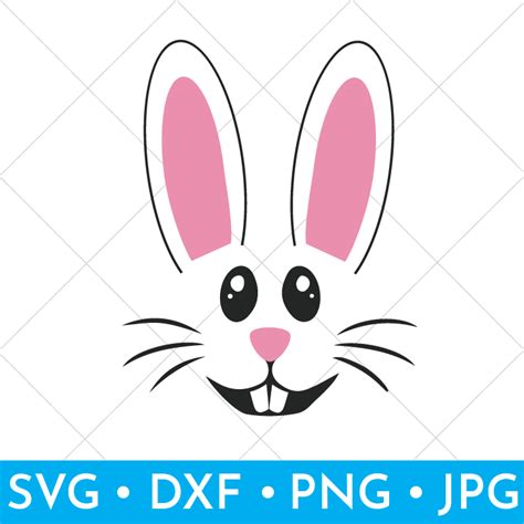 bunny face svg rabbit head cut file easter cut file easter bunny svg