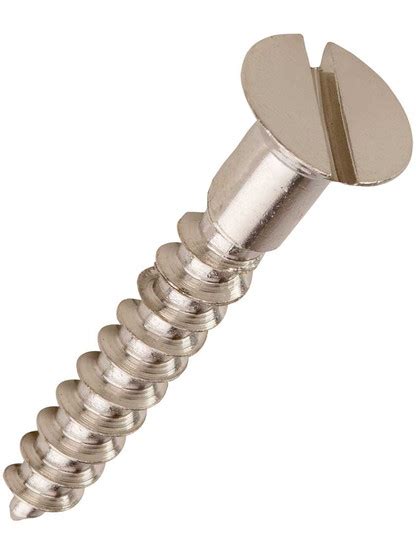9 X 1 1 4 Inch Brass Flat Head Slotted Wood Screws 25 Pack In Satin