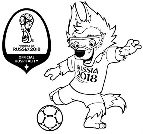 zabivaka mascot world cup russia 2018 coloring page best fifa coloring pages for sport fans