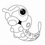 Kleurplaten Caterpie Pokémon Leukvoorkids Tekeningen Tekenen Kleuren sketch template