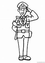 Police Coloring Pages Coloring4free Kids Policeman Print sketch template