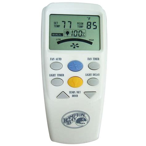 hampton bay  speed universal ceiling fan thermostatic remote control  lcd display
