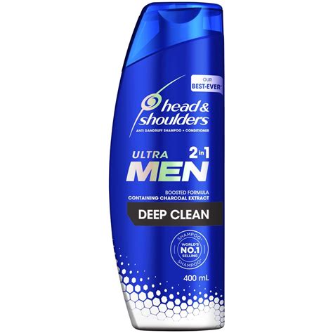 head shoulders ultra men  deep clean anti dandruff shampoo conditioner ml big