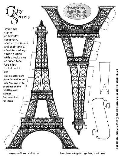 eiffel tower printable pattern decor pinterest crafts template