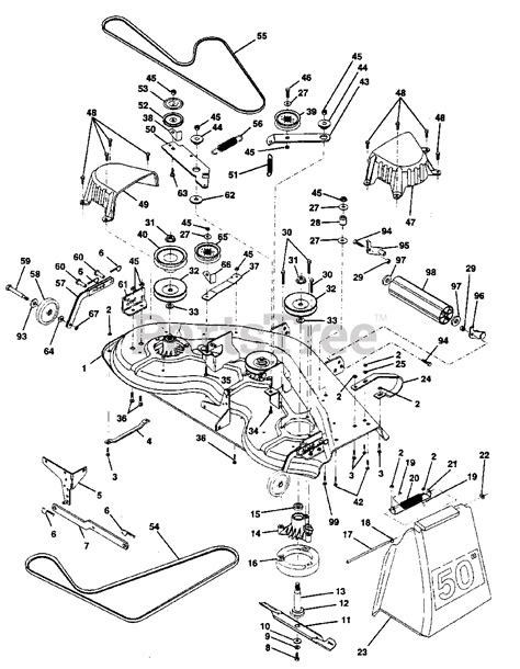 poulan pro pp hk poulan pro lawn tractor mower deck parts lookup  diagrams partstree