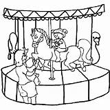 Coloring Pages Carnival Park Ride Amusement Carousel Colouring Kid Want Little Color Arcade Miscellaneous Roller Coaster Drawing Kids Colour Freddy sketch template