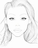 Makeup Face Charts Template Drawing Chart Messenger Blank Make Cara Croqui Para Maquiagem Outline Hair Mac Rosto Maquillaje Caras лица sketch template
