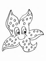 Coloring Starfish Pages Fish Print Color Kids Chameleon Ram Recommended sketch template