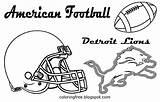 Coloring Pages Football Lions Detroit Helmet Printable Boys Teams Calvin Johnson Template Team Sketchite sketch template